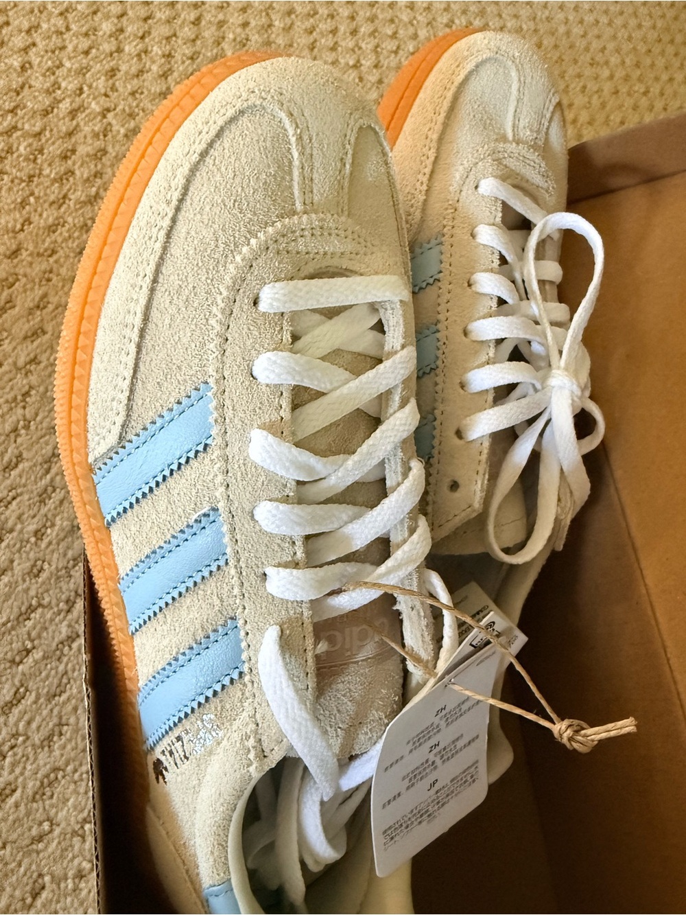 adidas Light Blue Suede Handball Spezial Women’s 5 - Picture 3 of 4